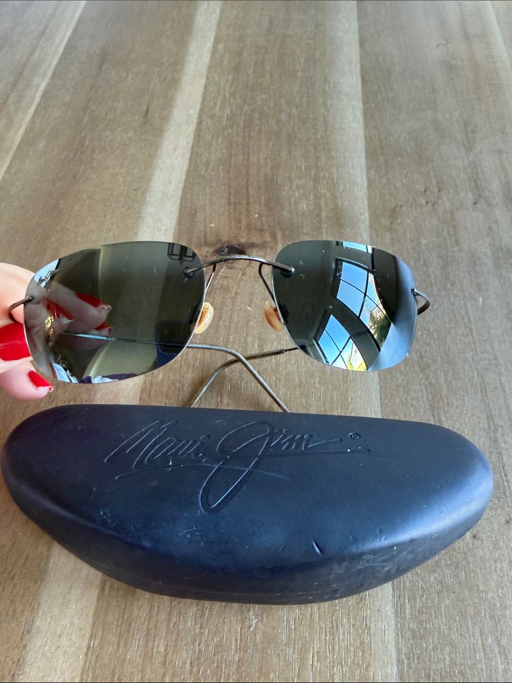 Maui Jim Kapalua Titanium sunglasses Rare! In perfect condition